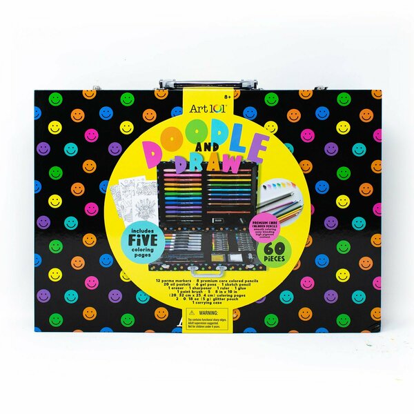 Art 101 Doodle & Draw 60-Piece Art Set 61072MB